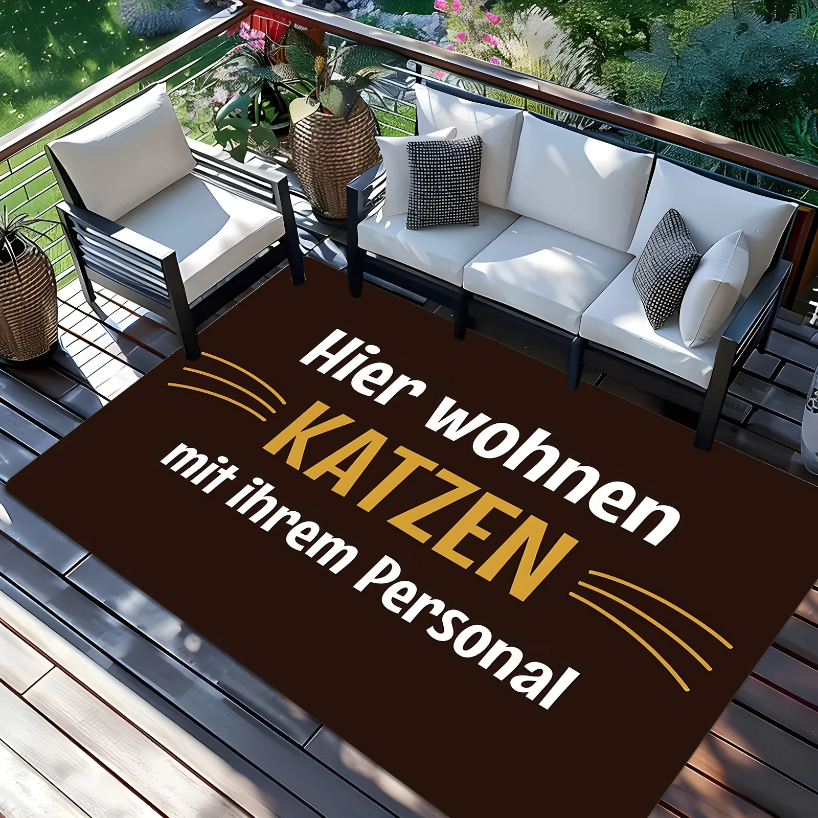 Funny German Cat Door Mat, 