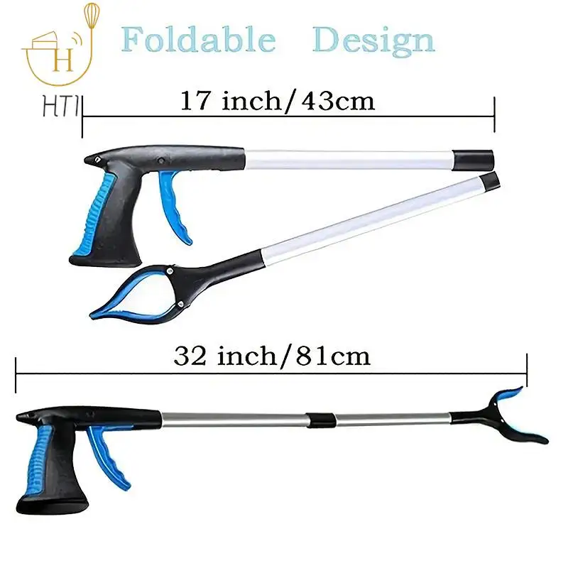 1Pc Foldable Gripper Extender Hand Tools Litter Reachers Pickers Collapsible Garbage Grabber Pick Up Tools Grabbers