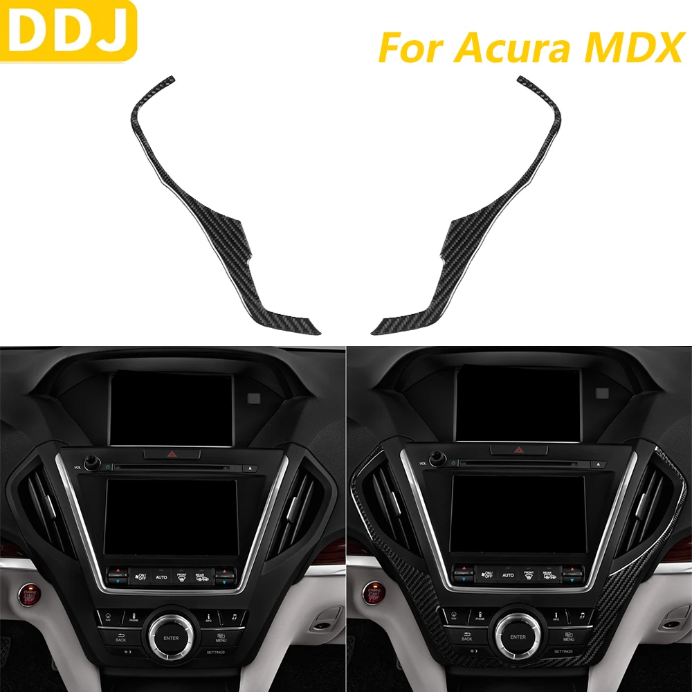 

For Acura MDX 2014-2020 Carbon Fiber Central Control Air Outlet Vent Frame Panel Trim Cover Car Interior Accessories Sticker