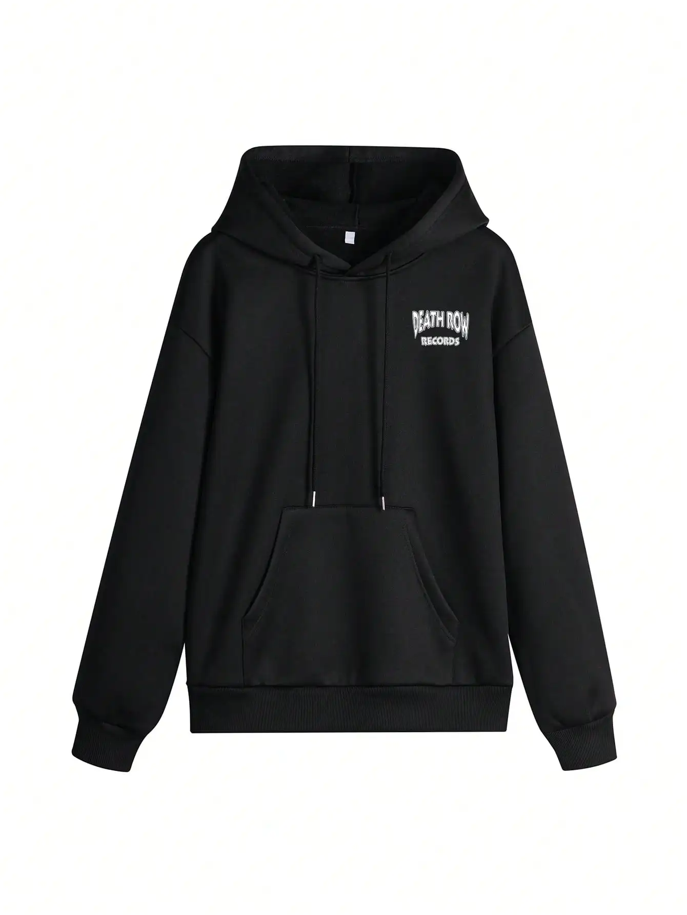 Women's Death Row Records Graphic Hoodie, Loose Fit Long Sleeve Drawstring Hooded Sweatshirt with Pocket