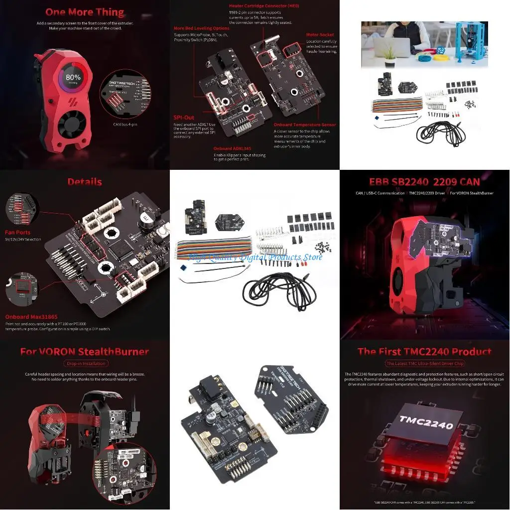 

U2JE EBB SB2240 CAN Voron StealthBurner Printer Part for Voron Hotend Klipper