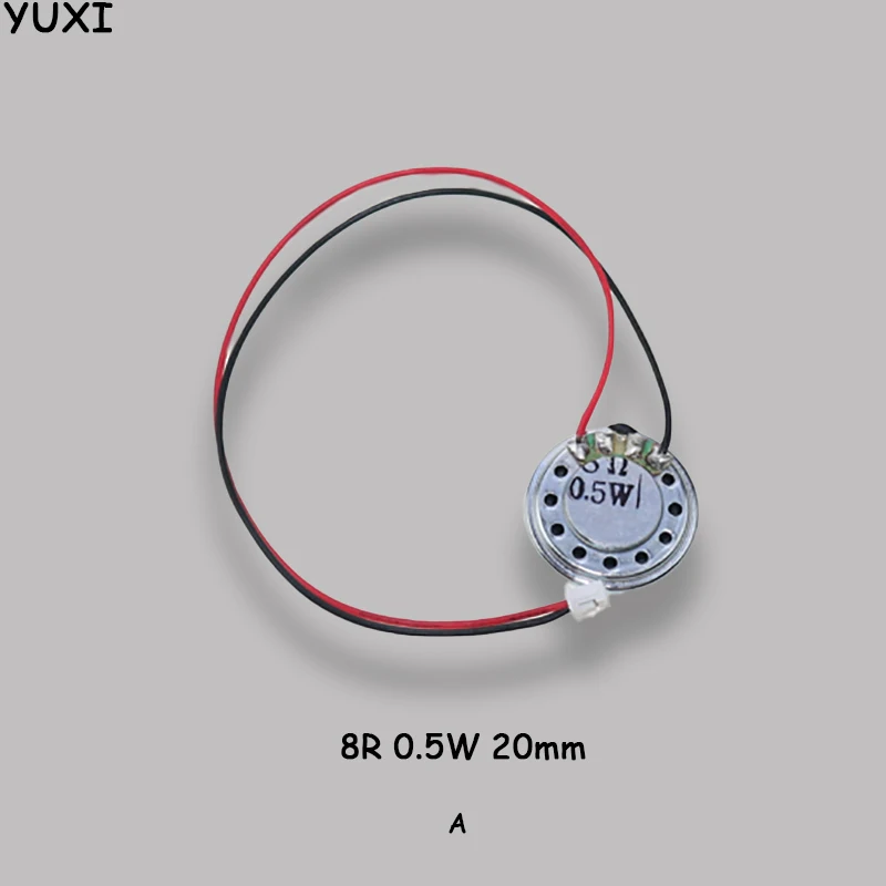 YUXI 10PC Speaker Ultra Thin Speaker For Diameter 20/23/26/28/30/32/36/40/50mm  8R/32R 0.5W with MX Cable+1.25mm Terminal