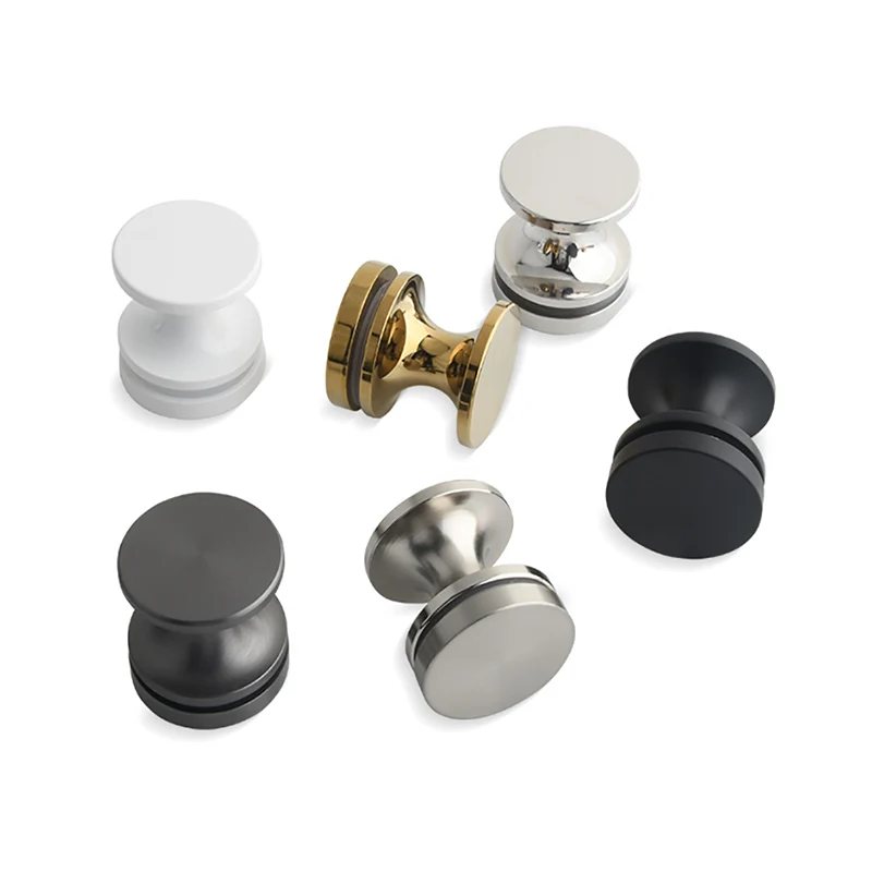 1 قطعة مقبض الباب الزجاجي باب الحمام غرفة الاستحمام مكتب خزانة مشروبات عرض خزانة باب الحظيرة مقبض صغير مستدير ثقب واحد