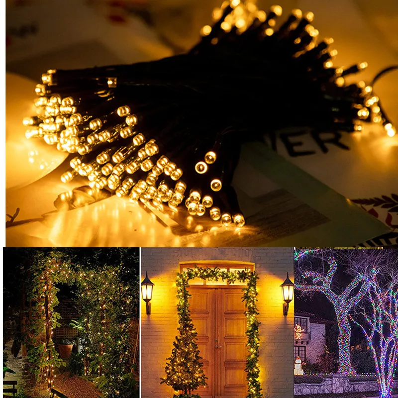 LED Solar Light String Knipperlicht Binnenplaats Tuin Sfeer Decoratie Licht