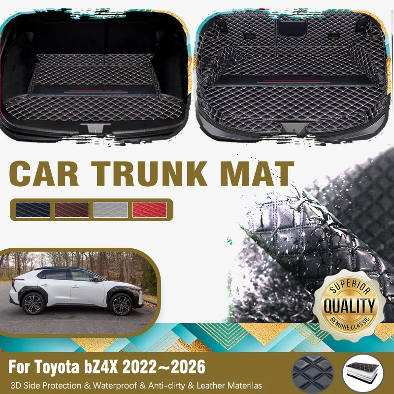 Car Rear Trunk Mat For Toyota bZ4X Subaru Solterra EA10 2022-2026 Anti-dirty Boot Cover Storage Pad Cargo Liner Auto Accessories