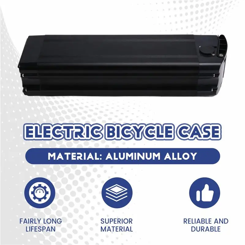 NEW HOT In Stock-Electric E Bike Bicycle 18650 Battery Box Case Cover 48V Empty Silver Fish Ebike Aluminum Housing Accessories