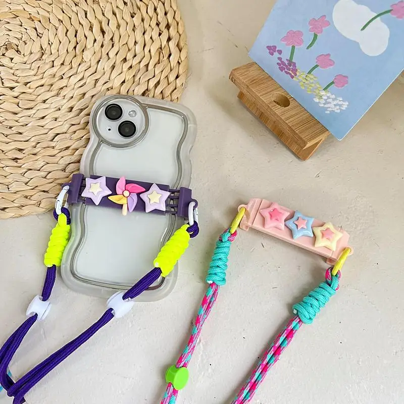 Phone Strap Crossbody Phone Lanyard Phone Wrist Strap Easy To Disassemble Cute Style Adjustable Back Clip For Cell Phone