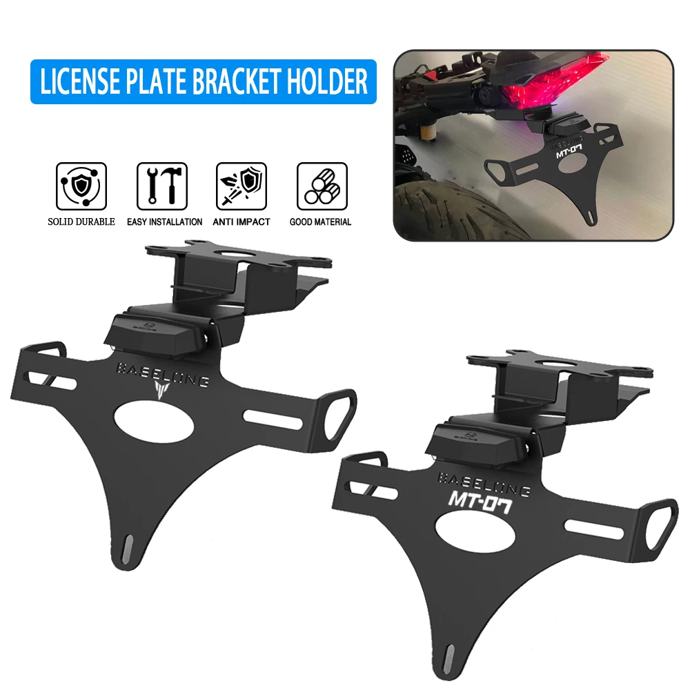 

For Yamaha MT07 MT-07 Y-AMT 2025-2027 Motorcycle MT-07 / Y-AMT LED License Plate Light Bracket Frame Tail Tidy Fender Eliminator