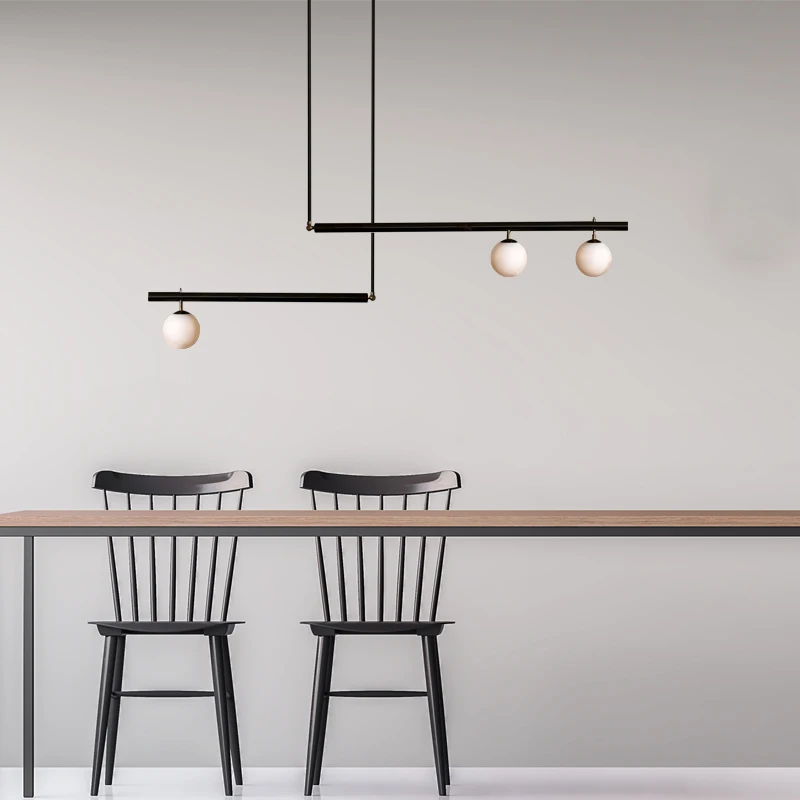 Modern Design Nordic Chandelier for home Glass Ball Chandelier suspension lamp Kitchen Dinning Room Hanglamp gold/black