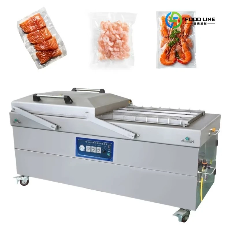 FL Customized Universal Dual Chamber Vacuum Packaging Machine Multi-Purpose for Nuts Snacks Meat  Seafood Packaging
