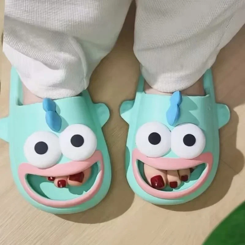 

Sanrio Hangyodon Funny Cartoon Slippers Women Men Summer EVA Anti-Slip Couples Bathroom Beach Slides Light Weight Shower Slipper