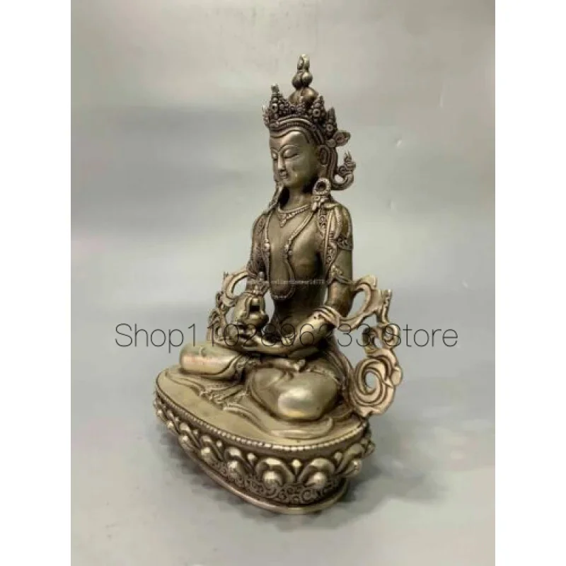 8 inch bronze copper silver plating buddhism Vajrasattva buddha statue