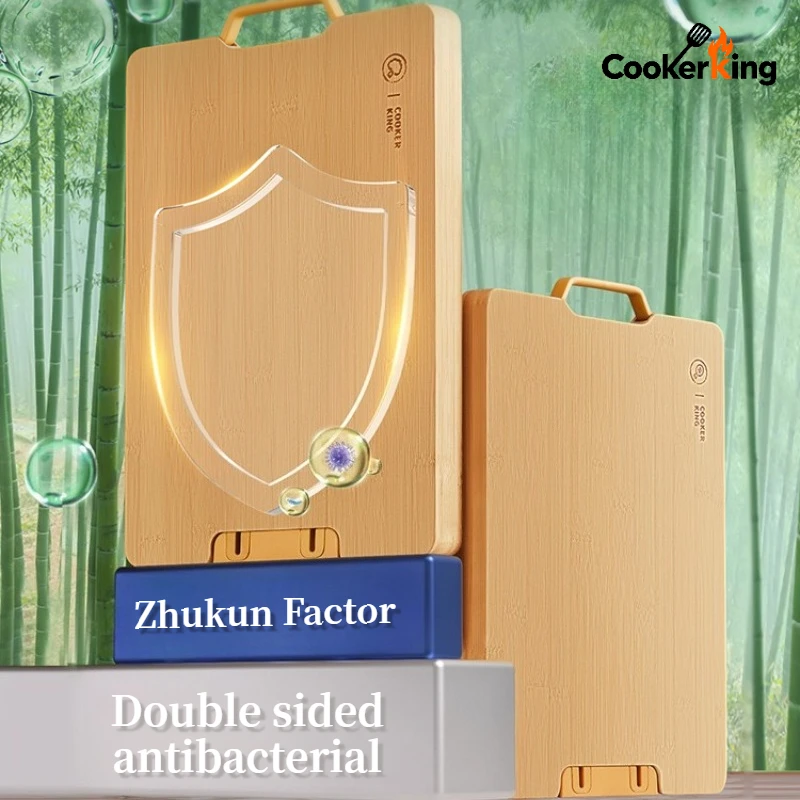 لوح تقطيع قائم بـ 3 أحجام من كوكر كينج، لوح تقطيع من الخيزران مع لوح إعداد الحجر الشحذ، فعال من حيث التكلفة