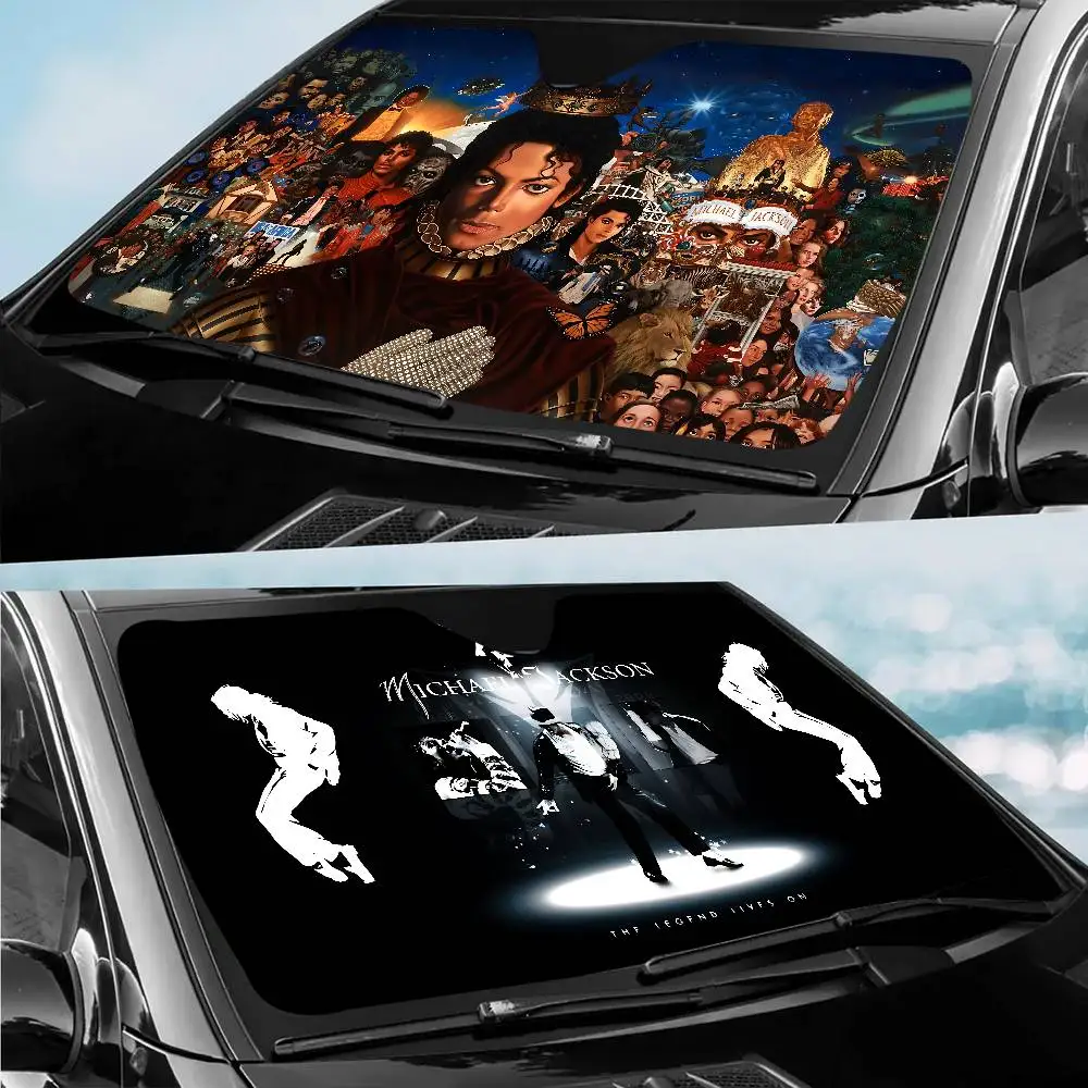 مايكل جاكسون المغني ظلة الزجاج الأمامي أضعاف الزجاج الأمامي للسيارة 70x130 سنتيمتر نافذة السيارة غطاء الزجاج الأمامي عاكس الحرارة