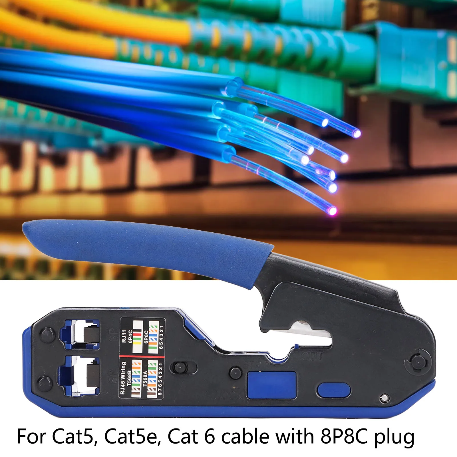 

Набор обжимных инструментов RJ45, сетевой кабель Ethernet, разъем, Обжимные Щипцы для Cat5e Cat6 Cat6a