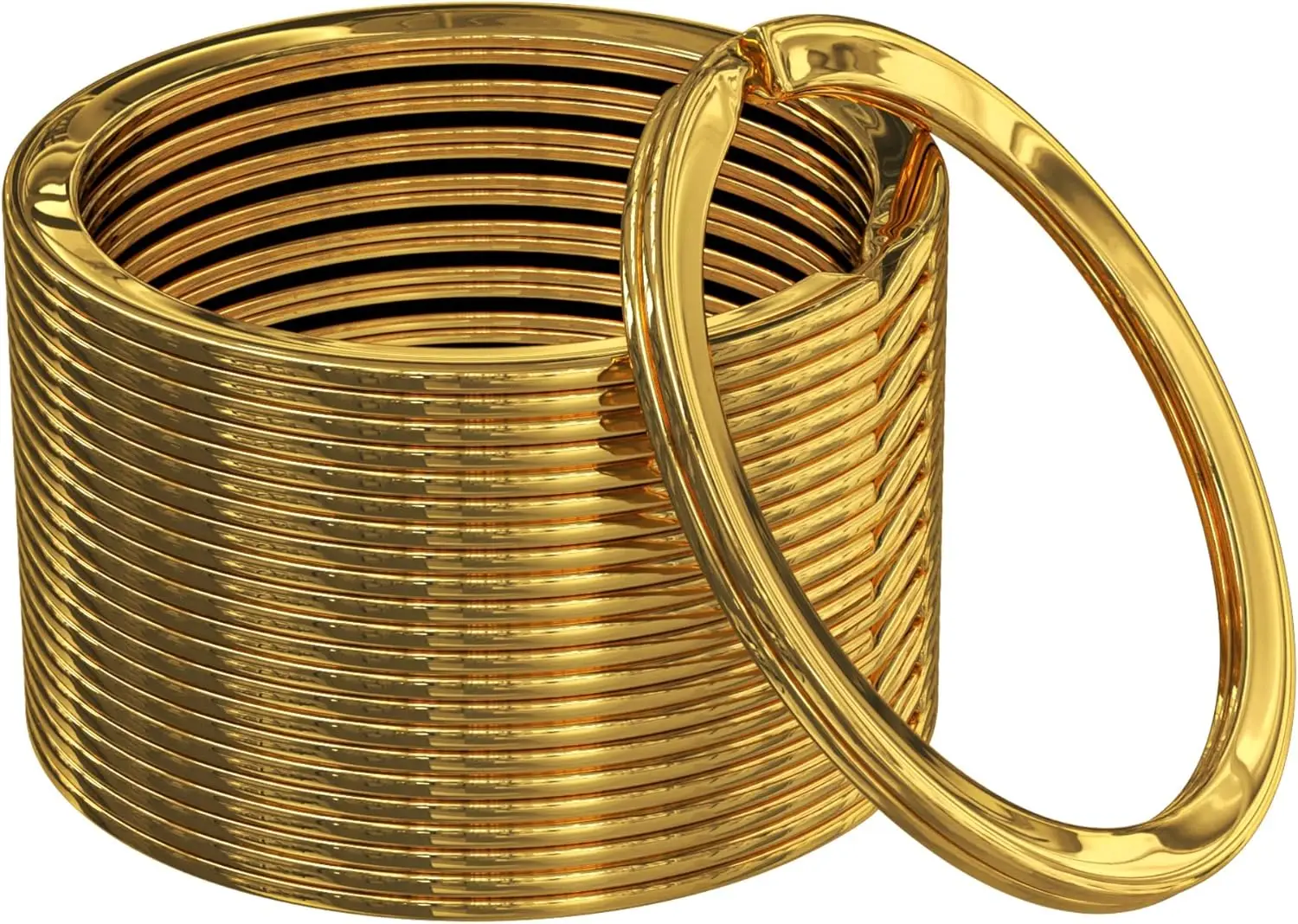 

Heavy Duty Key Rings 30mm 12 Pack Heat-Anodized Split Rings for EDC Paracord Crafts Car Keys