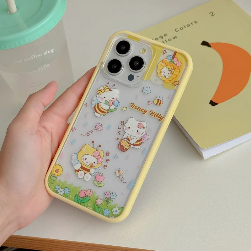 Sanrio Hello Kitty Phone Case For iPhone 15 14 13 12 11 Pro Max XR XS MAX 7 8 Plus Cute My Melody Kuromi Cartoon Case