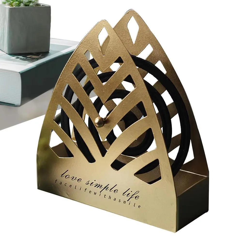 Nordic Fireproof Leaf-shape Incense Holder Decorative Simple Metal Coil Holder Self Standing Mosquito Incense Stand Living Room