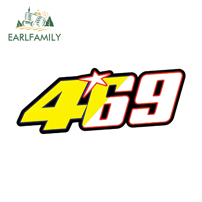 

EARLFAMILY Racing Number 469 Motorcycle Helmet Sticker Fuel Tank Waterproof Decals For Practical Sunscreen All Types Of Vehicles