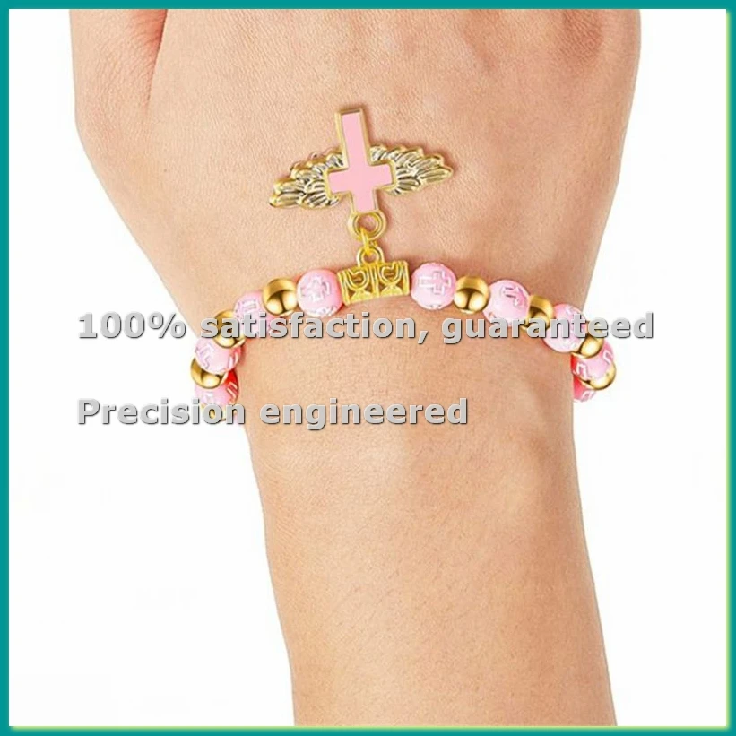 

30 шт. браслетов-розариев с ангельскими крыльями, бисерные браслеты для крещения для женщин, девочек и мальчиков, сувениры для крещения, причастия - TCES