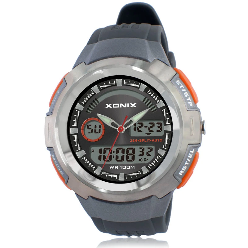 

XONIX Classics Personality Swim Diver Водонепроницаемые 100 м Мужские спортивные часы Relogio Reloj Противоударные электронные наручные часы DL