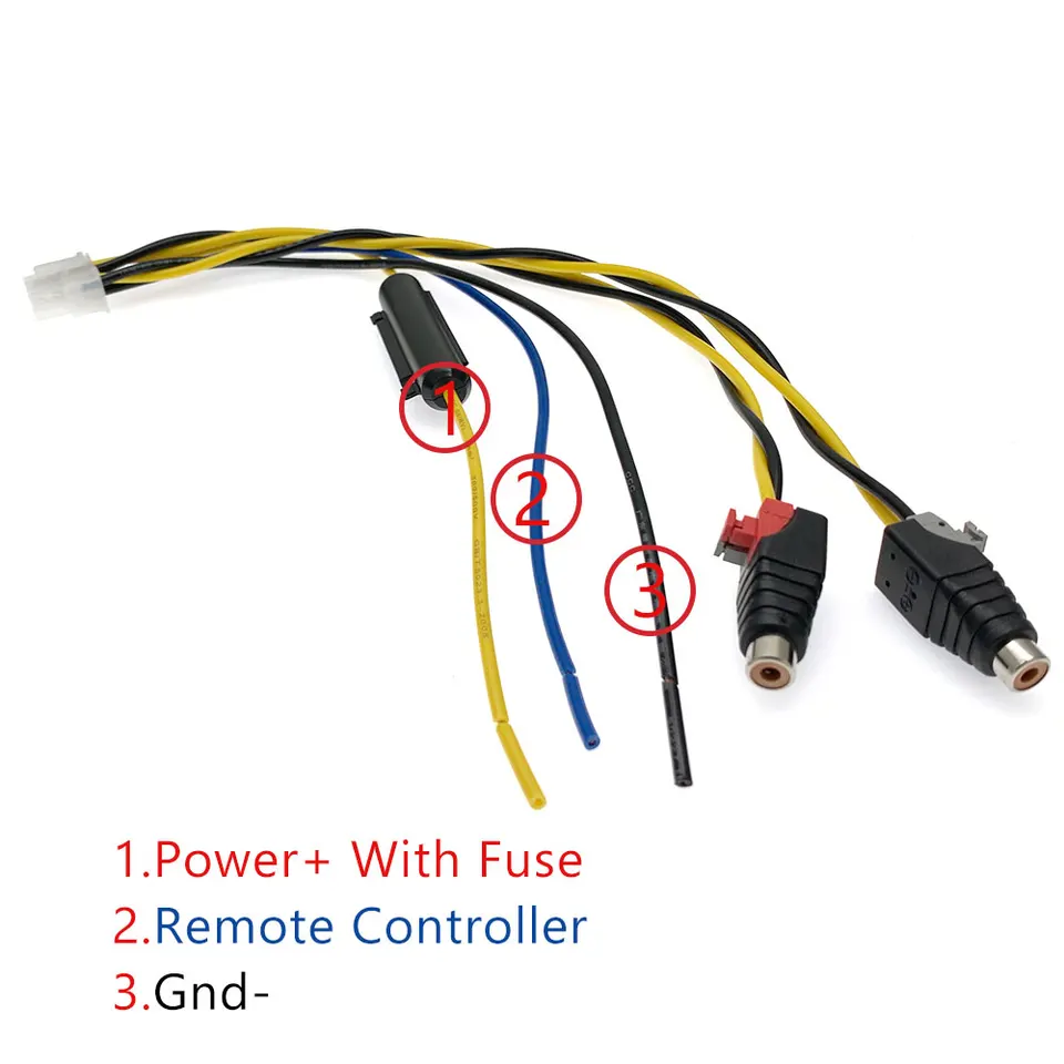 8Pin Car Radio Subwoofer RCA Power Cable For Alpine SWE-815 SWE