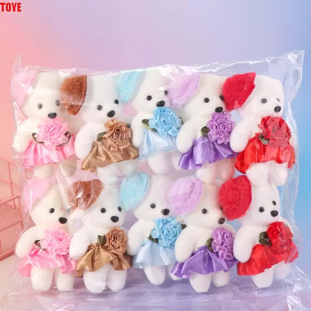 

10pcs/set Foam Bear Bear Plush Foam Toys Plush Doll Cartoon Mini Bear Flower Bouquet DIY Plush Animal Cartoon Bouquet Doll