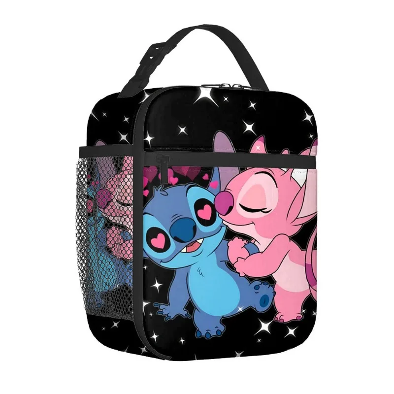 Bolsa de almuerzo Disney Stitch para niños, bolsa térmica aislante para la escuela, fiambrera ligera térmica a prueba de fugas para niños y niñas, Picnic en la playa