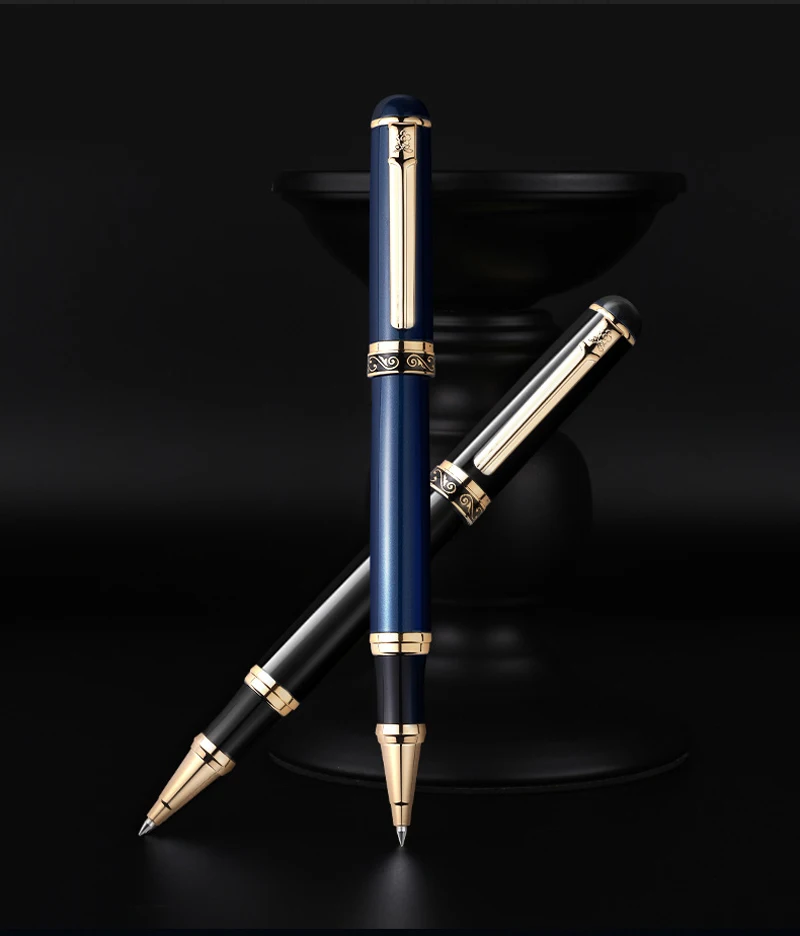 Montagut Nostalgic 2002 Blue Color Golden Trim Iridium Roller Ball Pen Writing Gift Pen Business With Gift Box