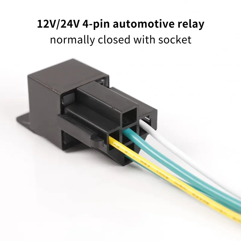 

10 шт., 12 В/24 В, 4-контактное автомобильное реле с розеткой и пластиковой спинкой, GPS-локатор, противоугонное устройство, дистанционное отключение масла