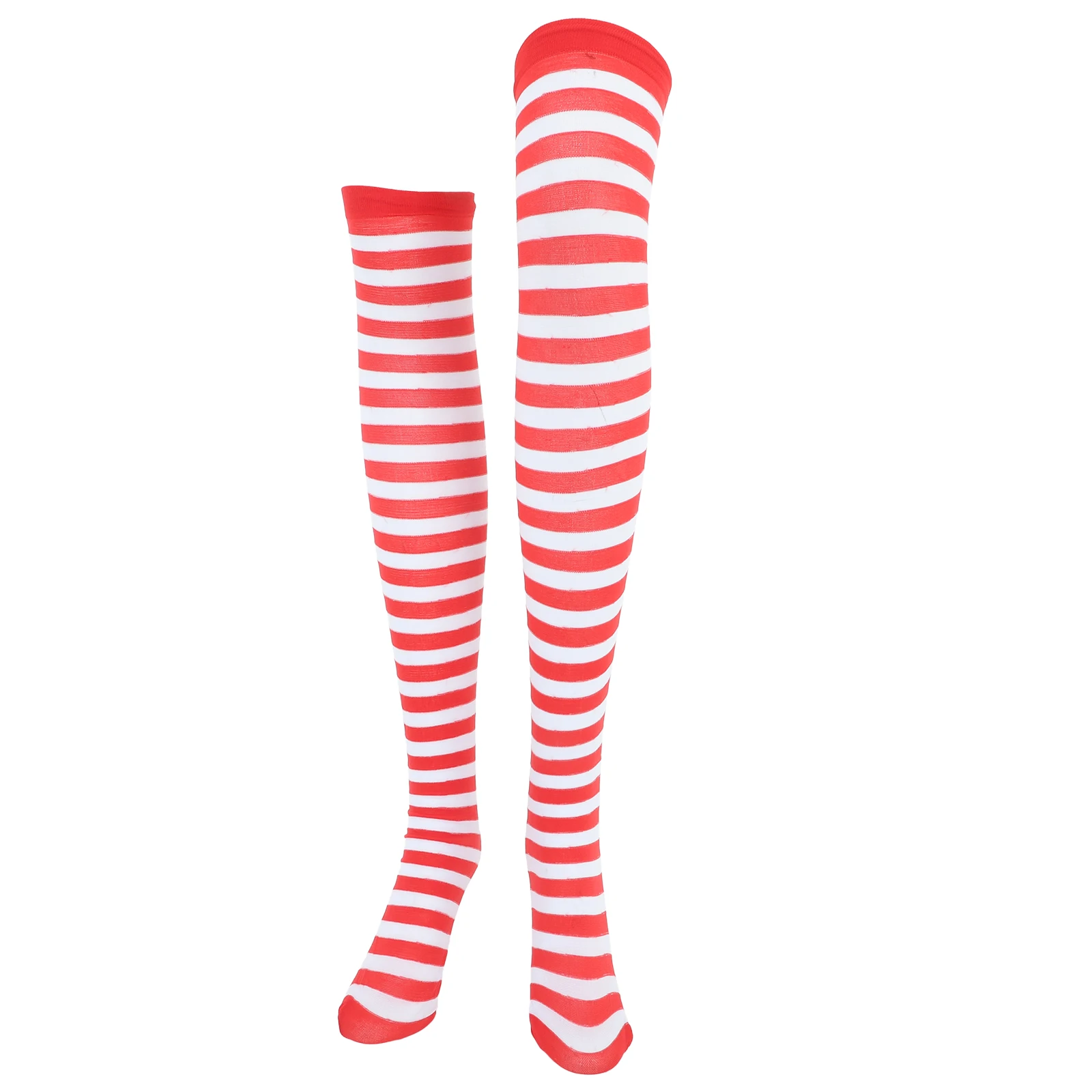 

Christmas Stockings Red Child Socks Women Candy Cane Over Knee Stockings Over The Knee Thigh High Fashionable Material