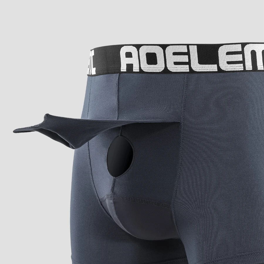 

5PCS Men's underwear: Gun and bullet separation, spermatic cord shorts, pocket, varicose veins, sports, flat waistband