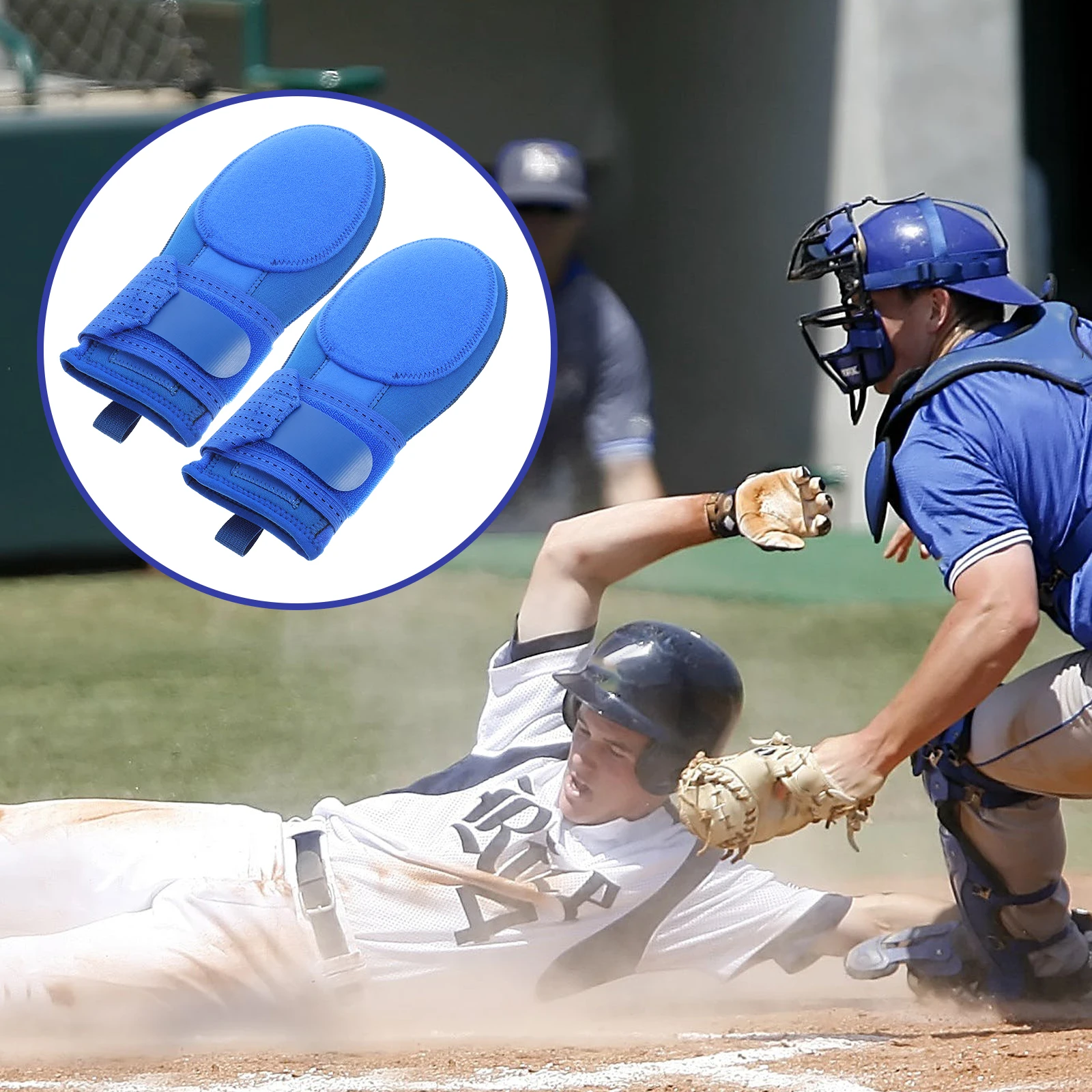 

Protective Sliding Gloves Softball Adult Baseball for Men Youth Medium Mitt Blue