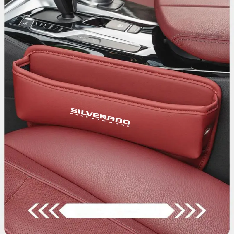 Car Seat Organizer Leather Crevice Storage Box for Silverado 1500 2500 HD Auto Accessories