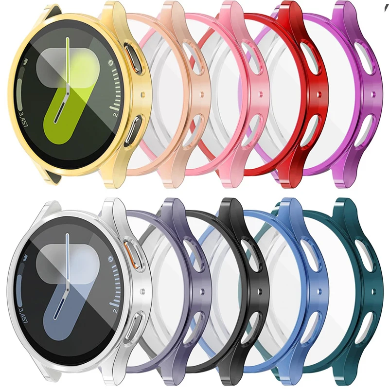 Protector Case For Samsung Galaxy Watch 4 5 6 7 FE 40mm 44mm Cover Coverage Silicone TPU Bumper Screen Protection Accessories