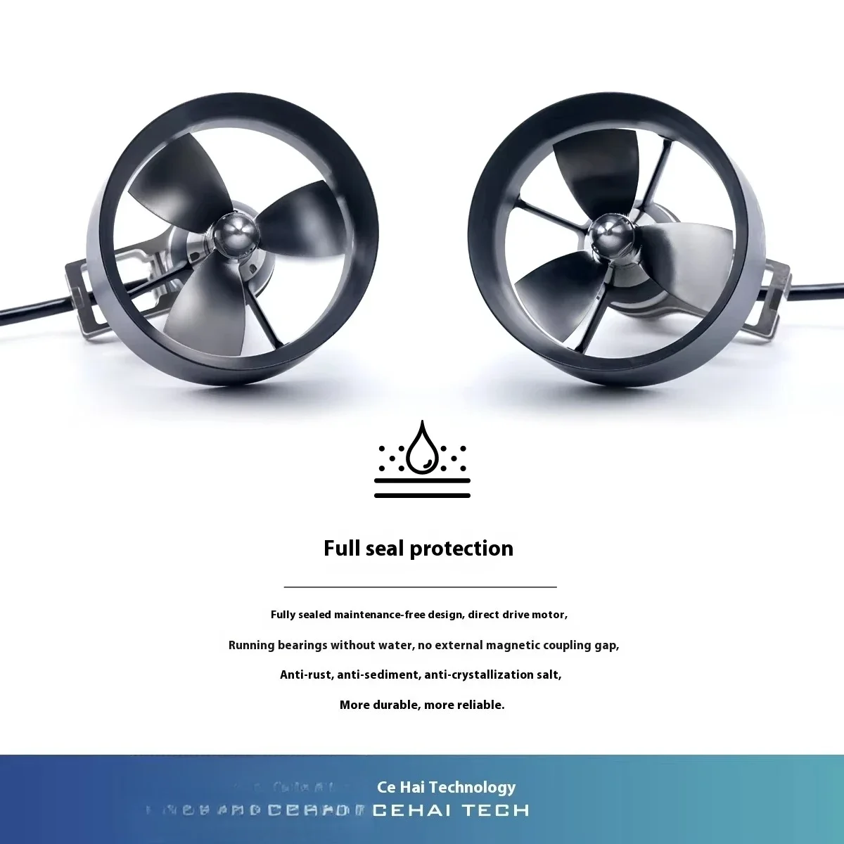 Technology T100-200 Series DC Motor Electronic Accessory with Metal Underwater Propeller for Unmanned Ship