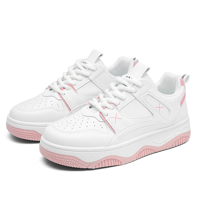 Sneakers bianche per ragazze studenti piattaforma scarpe grosse scarpe da Tennis Casual da donna carine traspiranti