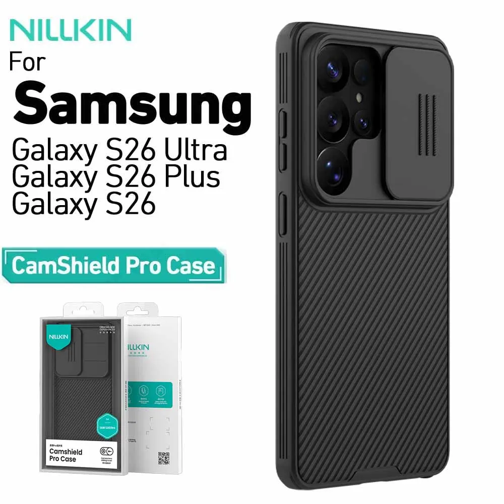 

For Samsung Galaxy S26/S26+/S26 Ultra Case with Sliding Camera Cover, Nillkin CamShield Pro, Anti-Scratch & Privacy Protection