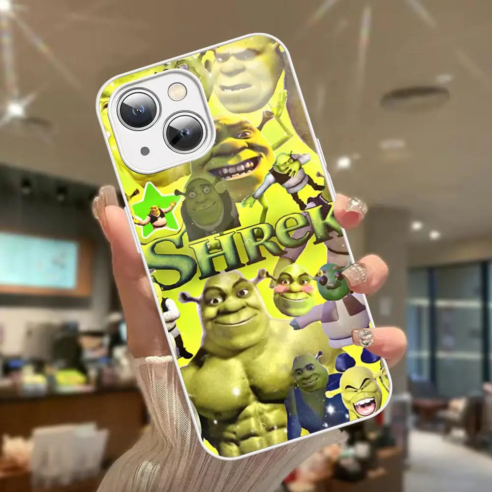 Cartoon Funny Movie S-ShrekS Phone Case Tempered Glass For iphone 14 13 12 11 Pro Mini XS MAX 14Plus X XS XR Fundas