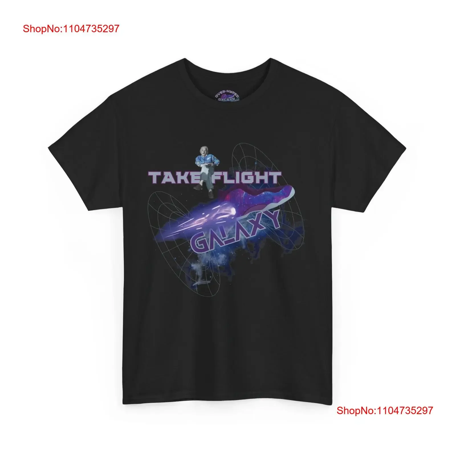 Camiseta OVER HYPED para combinar Air Foamposite One Galaxy TAKEFLIGHT vintage lavada Unisex versátil transpirable moda elegante