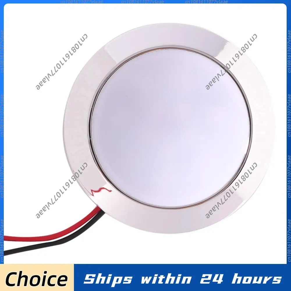 

Светодиодный потолочный светильник 12В для автомобиля, круглый, 24 SMT LED, 200 лм, IP65, водонепроницаемый, для лодок, кемпинга, прицепов