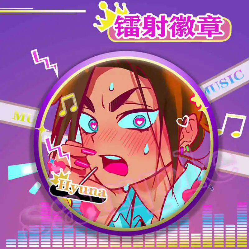 Game Alien Stage Sua Till Hyuna Ivan Luka Cute Cartoon Q Version Square Bedge Cosplay Badge Brooch Pins Gifts