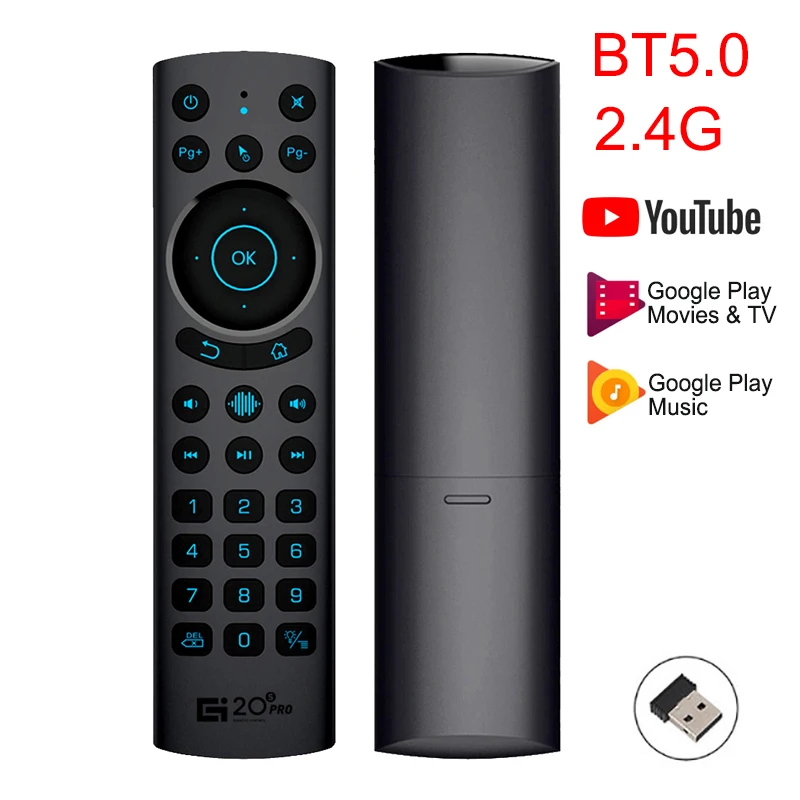 Per G20 BTS Plus G20S PRO telecomando vocale Wireless retroilluminato Smart Air Mouse giroscopio IR Learning BT5.0 per Android TV BOX