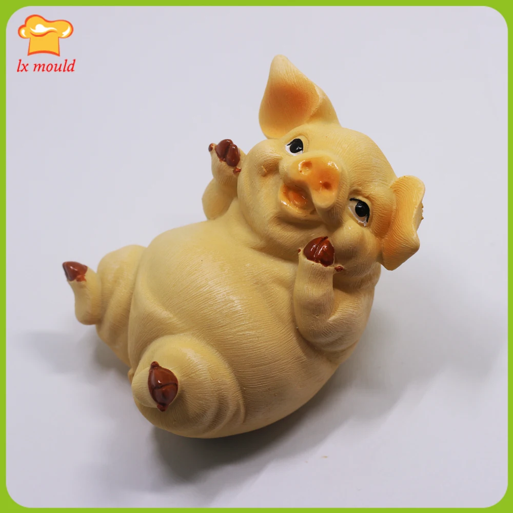 

3D Pig Silicone Soap Mould Gummy Candy Chocolate Sugarcraft Cake Decor Baking Molds