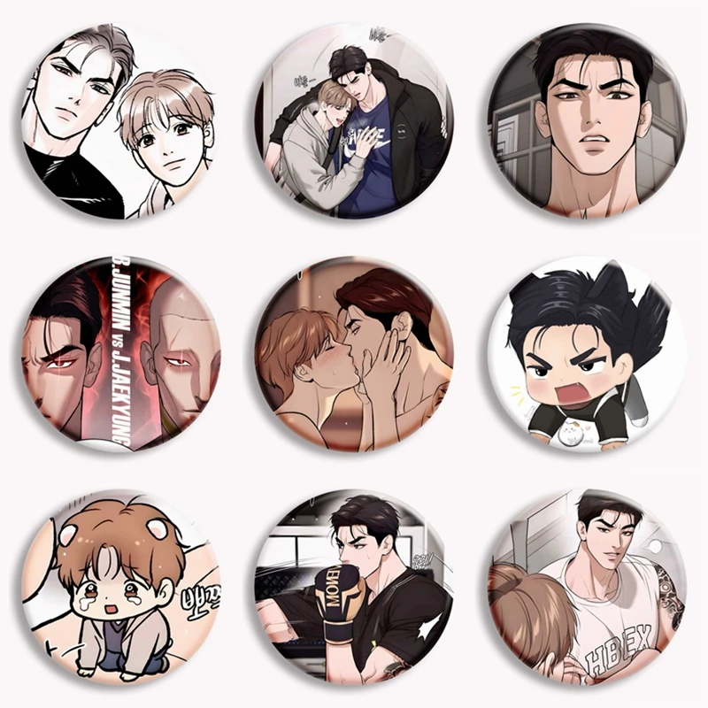 Korean Mozhou Manga Button Pin Bl Manhwa Jinx Joo Jaekyung Kim Dan Anime Brooch Badge Fans Collect Gift Bag Deocr Jewelry 58mm