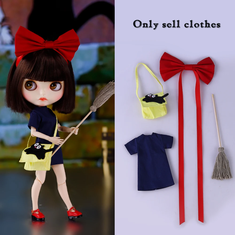 

Одежда для кукол Blythe ICY DBS: Желтая сумочка, платье, бантик, головной убор, подарки, игрушки, аниме-костюмы