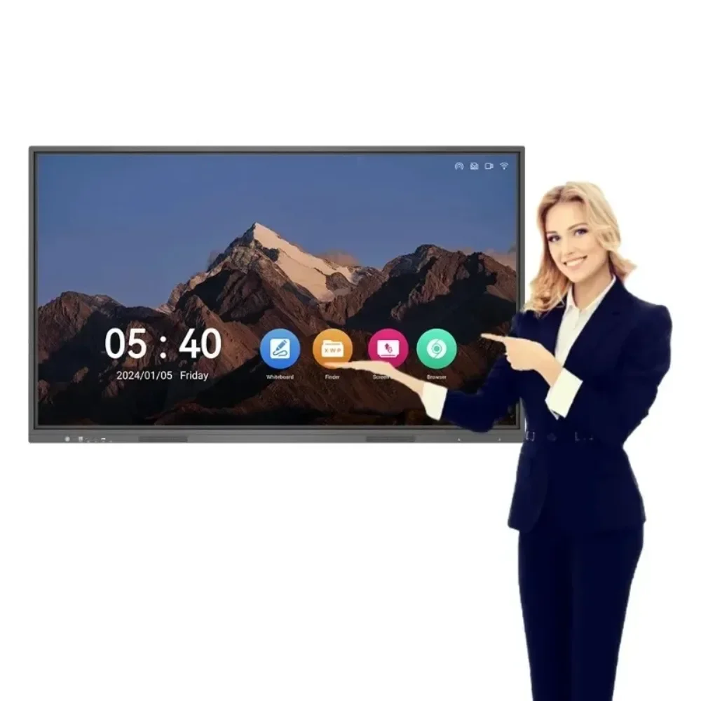 65 Inch Interactive Smart Board 4K Touch Screen Display Android 13  Touch Whiteboard Conference Teaching Digital Signage