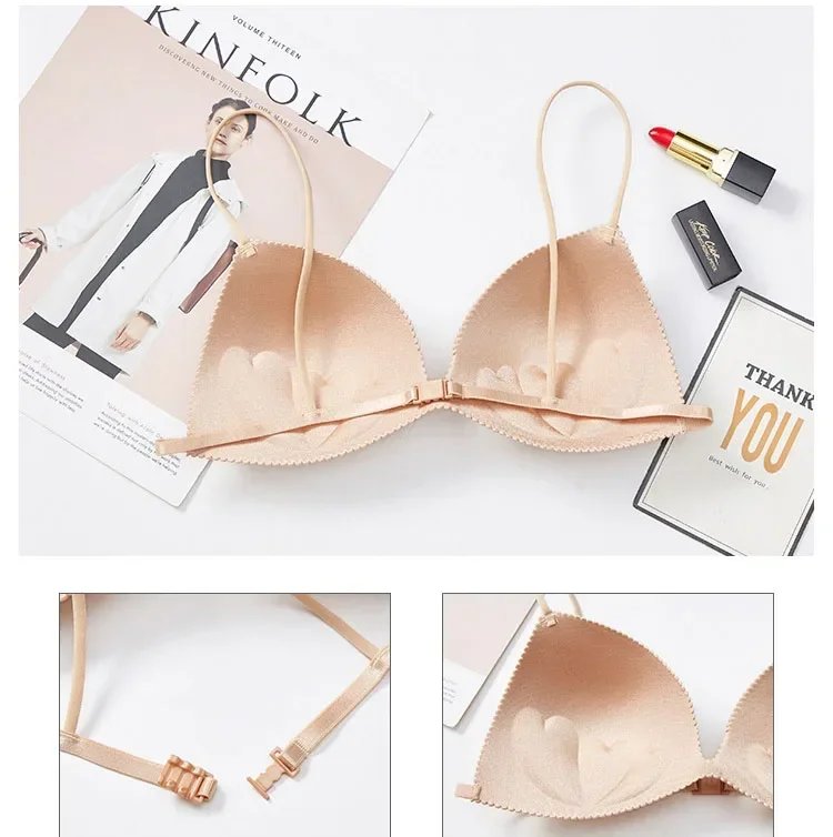 Thin Cup Sexy Seamless Push Up Bra Front Closure Underwear Female Brassiere Modis Lingerie Bras for Women Female Intimates