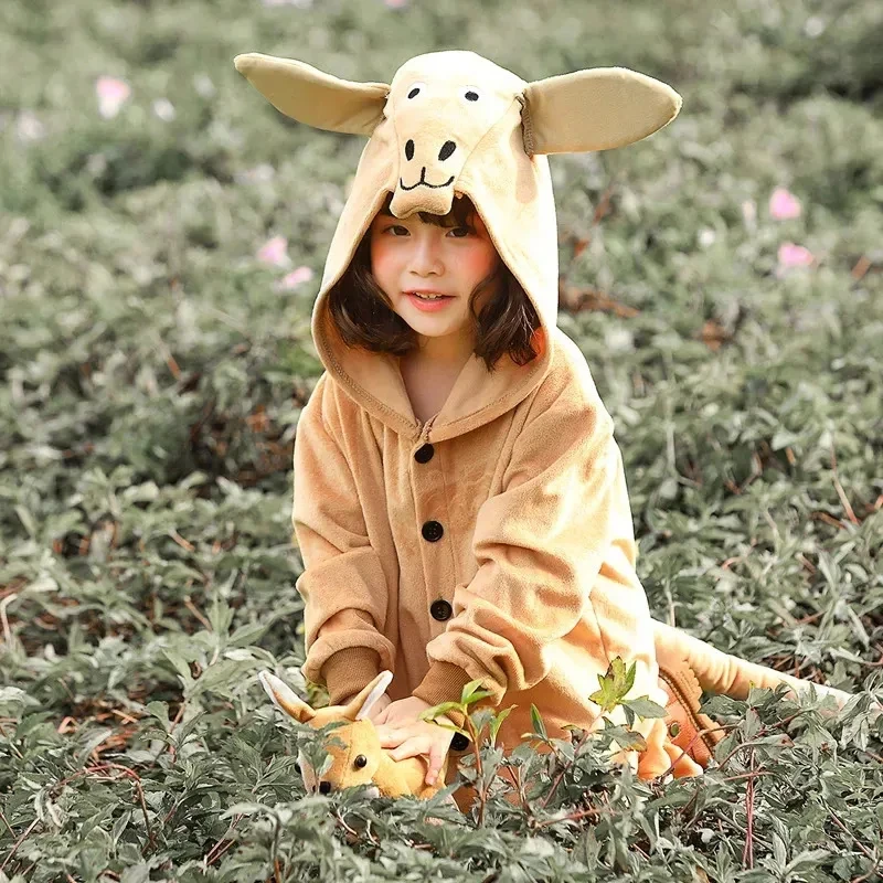 ★ Disfraces de Halloween para Cosplay, Pijamas de Canguro Adorables, Ropa de Dormir con Temática Animal para Fiestas ♥ Todos los rincones del país