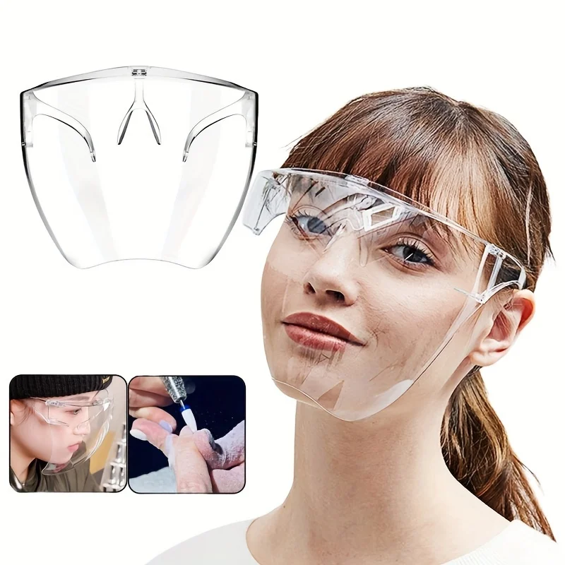 Heißer Verkauf 1Pc Volle Gesicht High-definition Transparent Anti Fog Anti Splash Schutz Maske Hohe Transparenz Brille Nail art Werkzeug